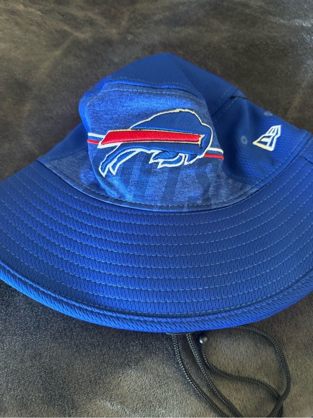 New Era Royal Blue Bucket Hat with Red & White Accent